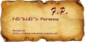 Fábián Perenna névjegykártya