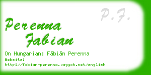 perenna fabian business card